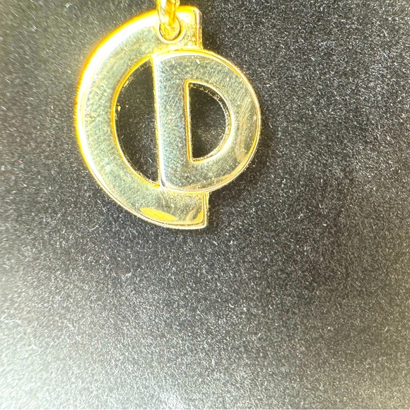 Christian Dior CD Logo Pendant Necklace 1970s–80s Germany Vintage Rope Chain - Picture 12 of 13